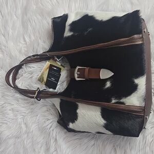 Cavalcanti Calf Hair Cow NWT Genuine Leather Hobo Bag